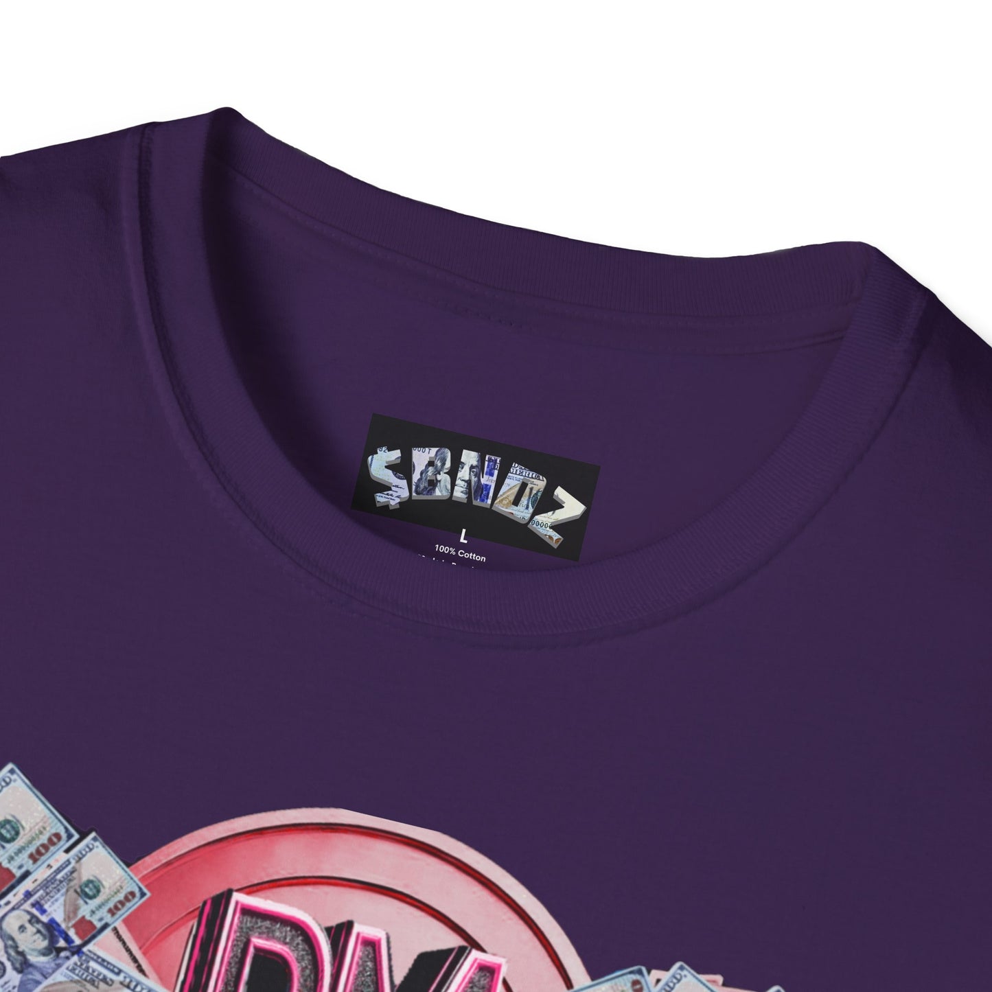 Pink $BNDZ Unisex Softstyle T-Shirt - Fun Graphic Tee for Money Lovers