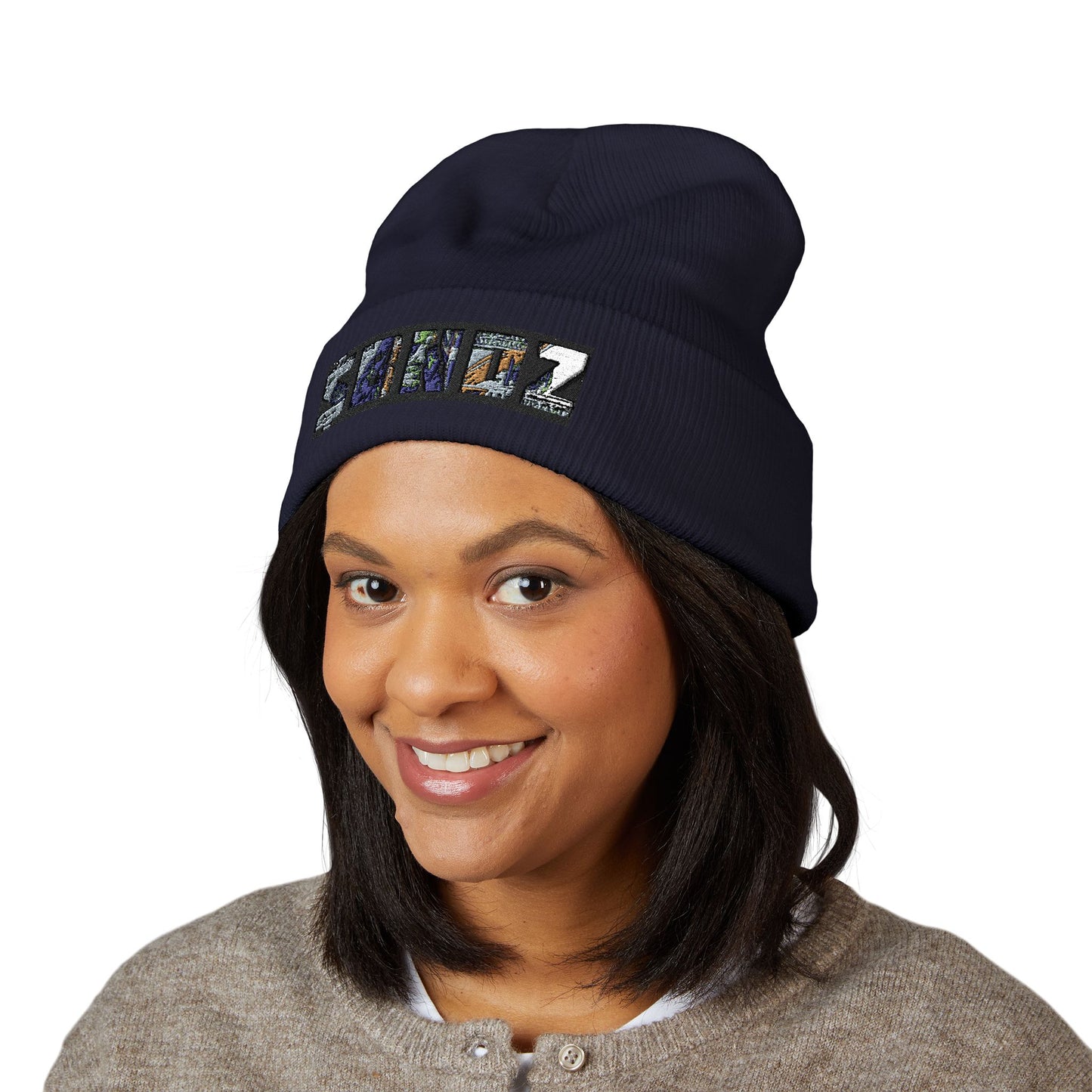 Vintage Urban Style Embroidered Beanie | Classic Cuffed Knit Hat
