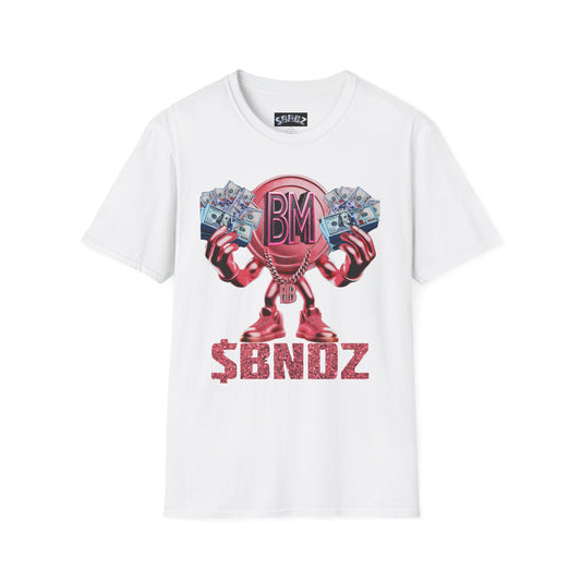 Pink $BNDZ Unisex Softstyle T-Shirt - Fun Graphic Tee for Money Lovers