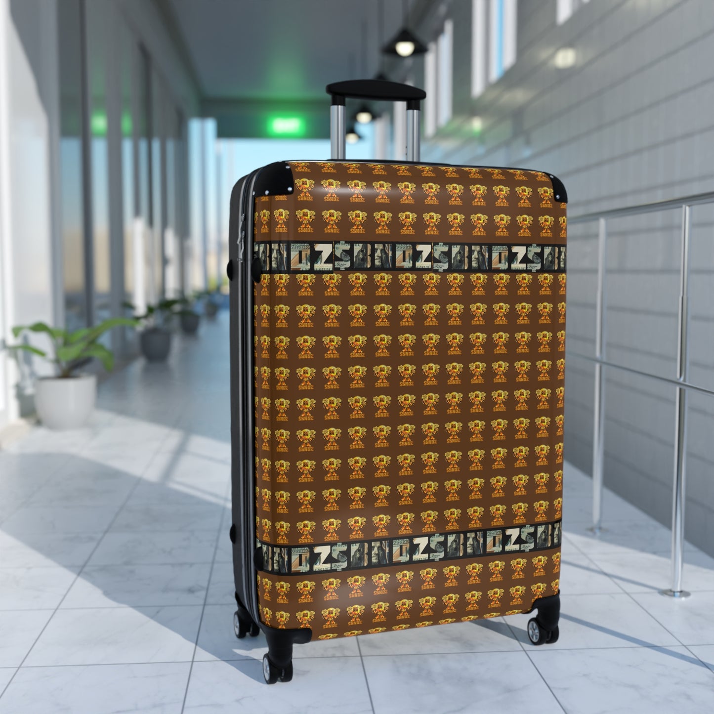 Stylish Travel Suitcase with Unique Pattern