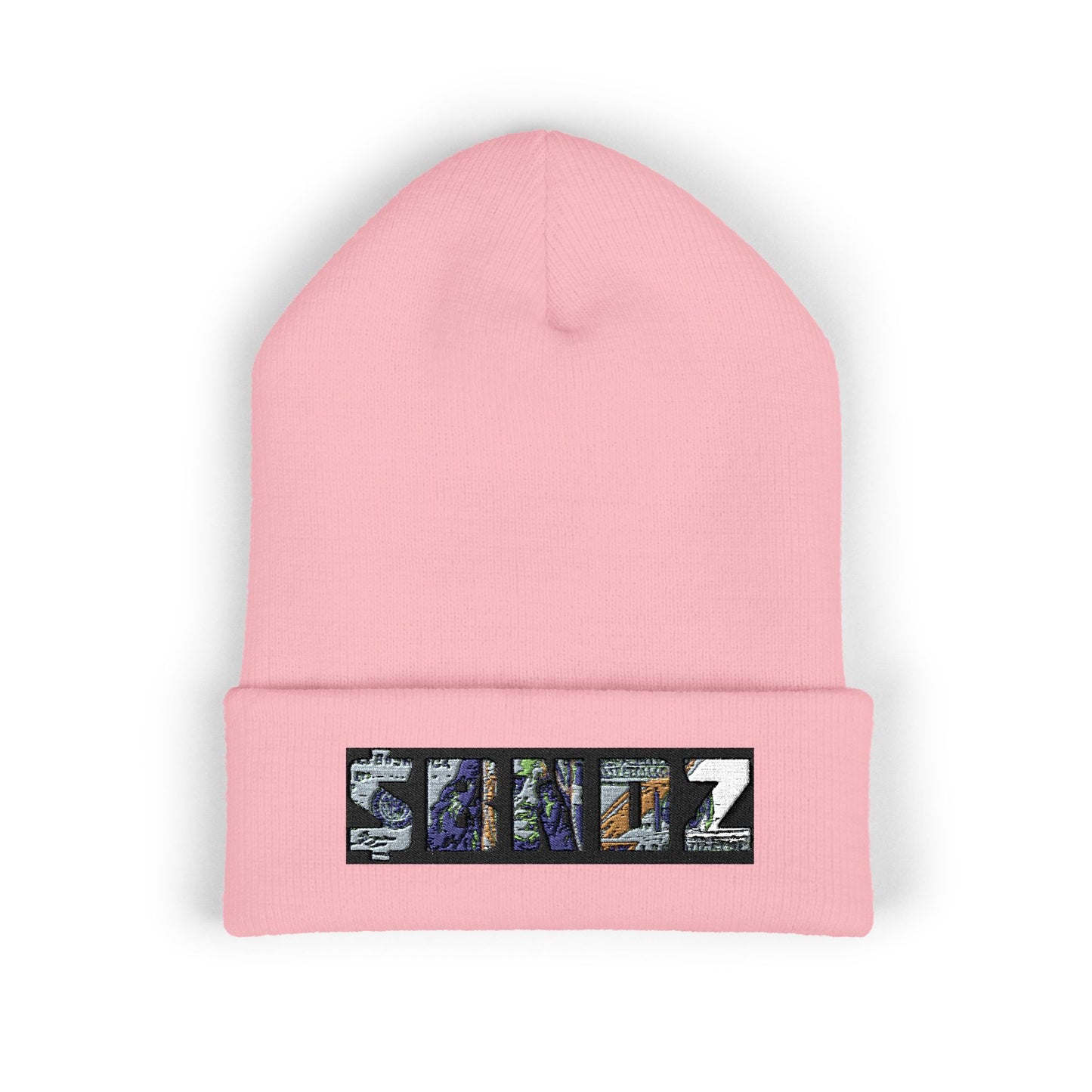 Vintage Urban Style Embroidered Beanie | Classic Cuffed Knit Hat