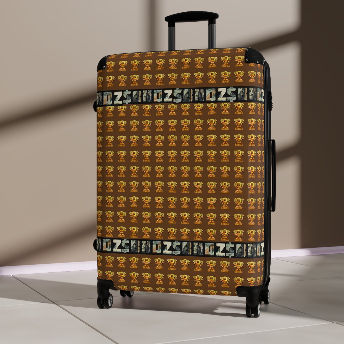Stylish Travel Suitcase with Unique Pattern