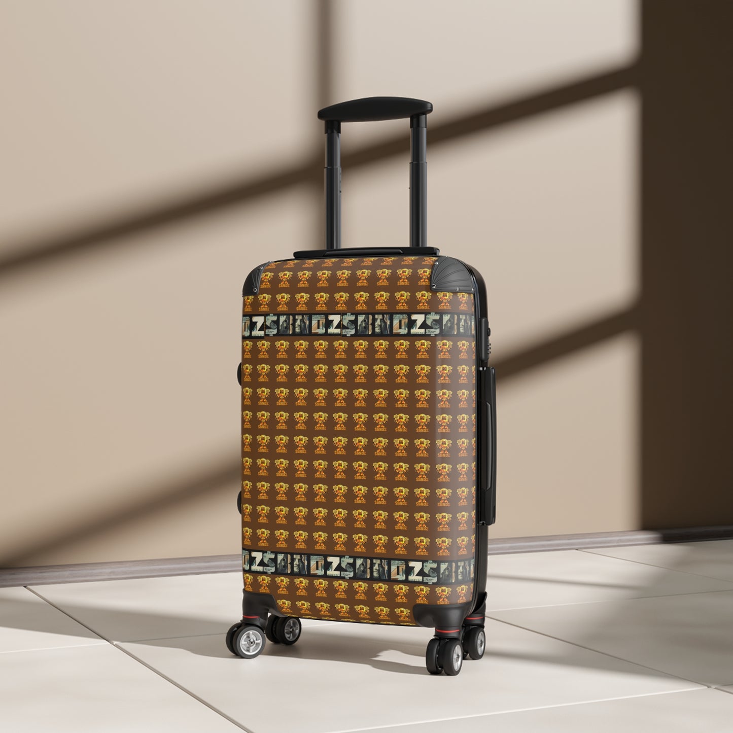 Stylish Travel Suitcase with Unique Pattern
