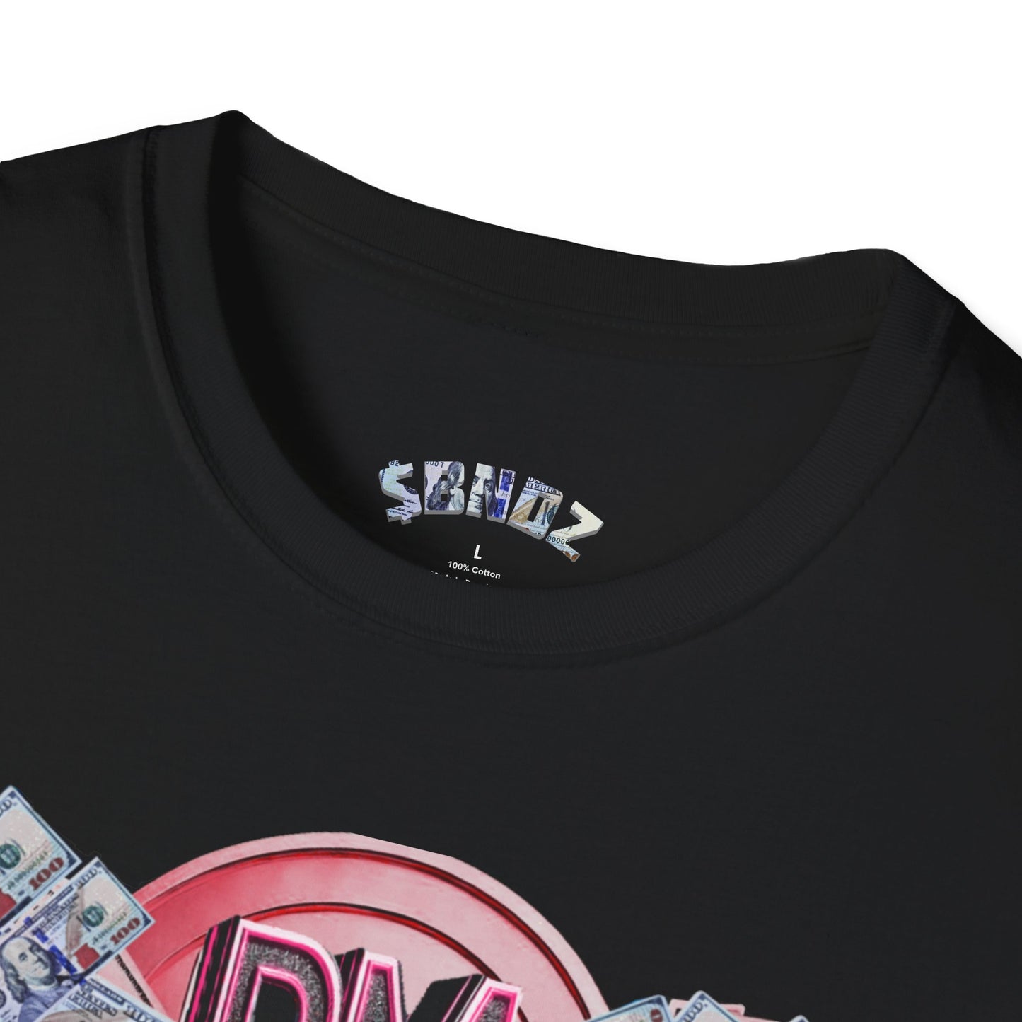 Pink $BNDZ Unisex Softstyle T-Shirt - Fun Graphic Tee for Money Lovers