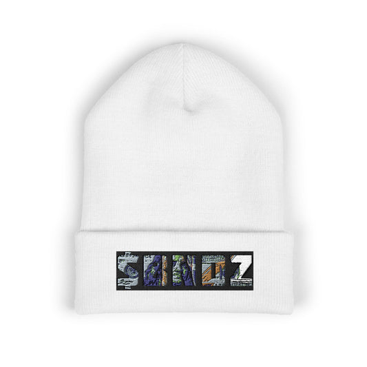 Vintage Urban Style Embroidered Beanie | Classic Cuffed Knit Hat