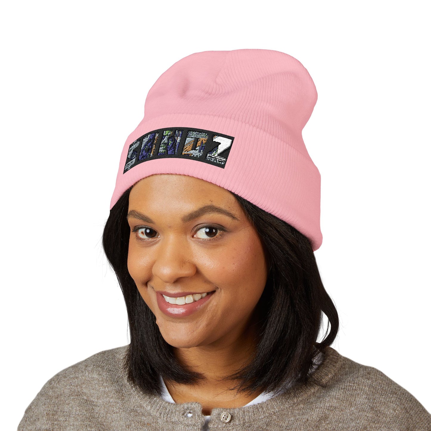 Vintage Urban Style Embroidered Beanie | Classic Cuffed Knit Hat