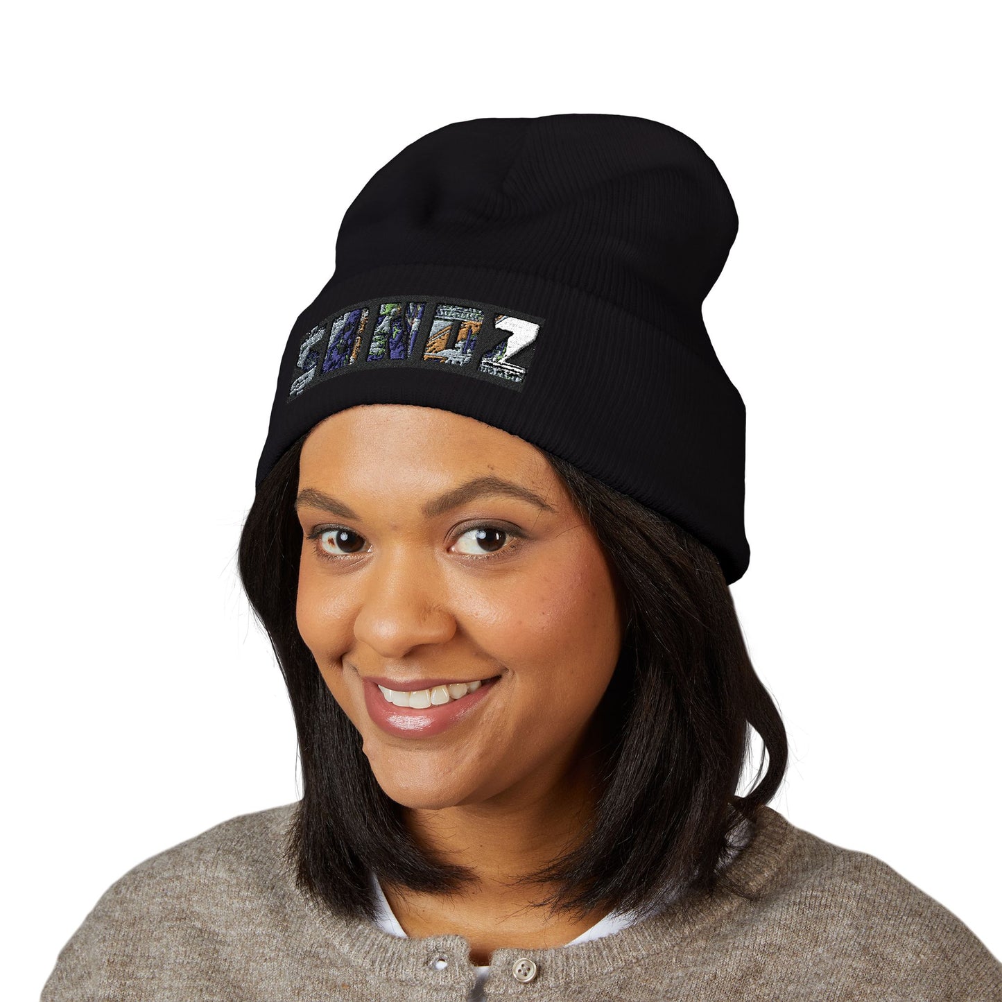 Vintage Urban Style Embroidered Beanie | Classic Cuffed Knit Hat