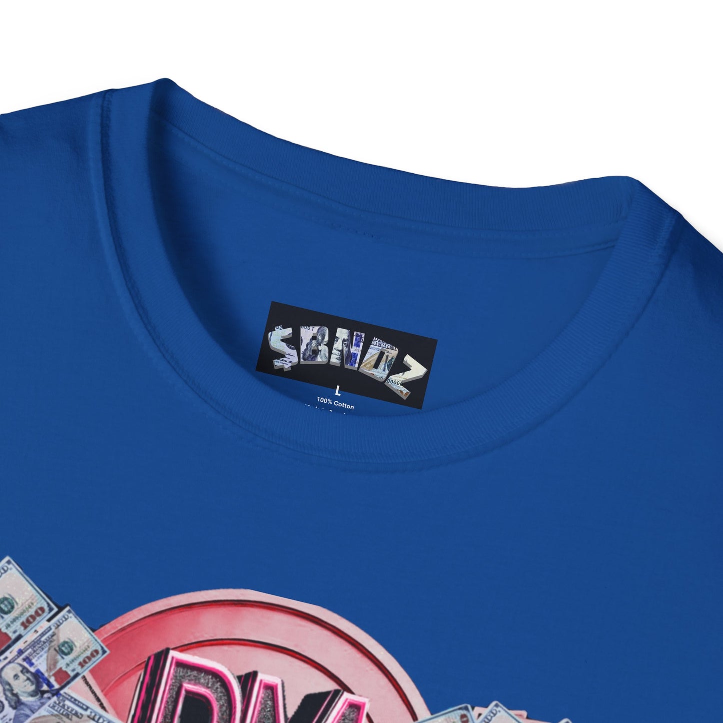 Pink $BNDZ Unisex Softstyle T-Shirt - Fun Graphic Tee for Money Lovers