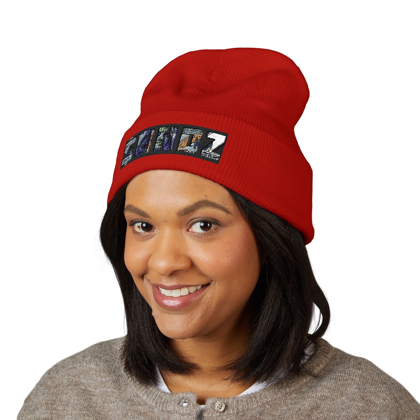 Vintage Urban Style Embroidered Beanie | Classic Cuffed Knit Hat