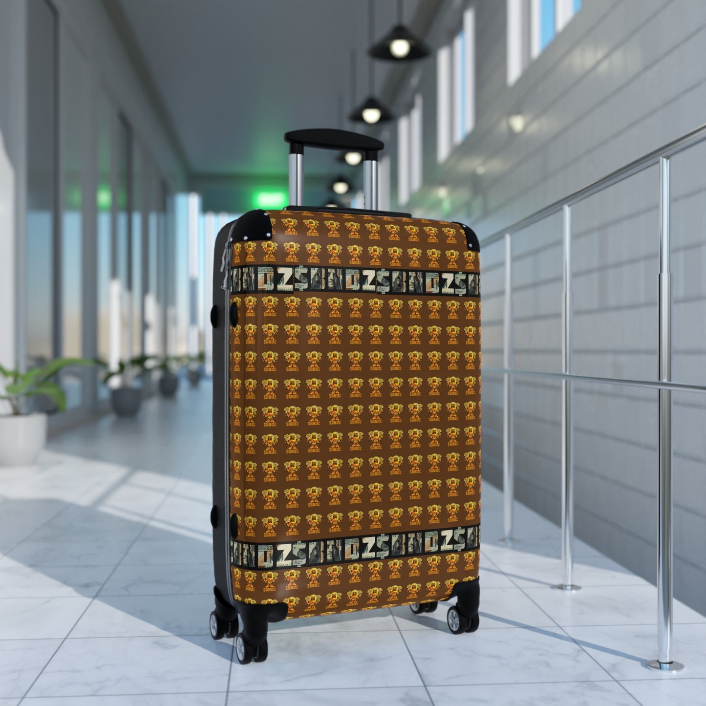 Stylish Travel Suitcase with Unique Pattern