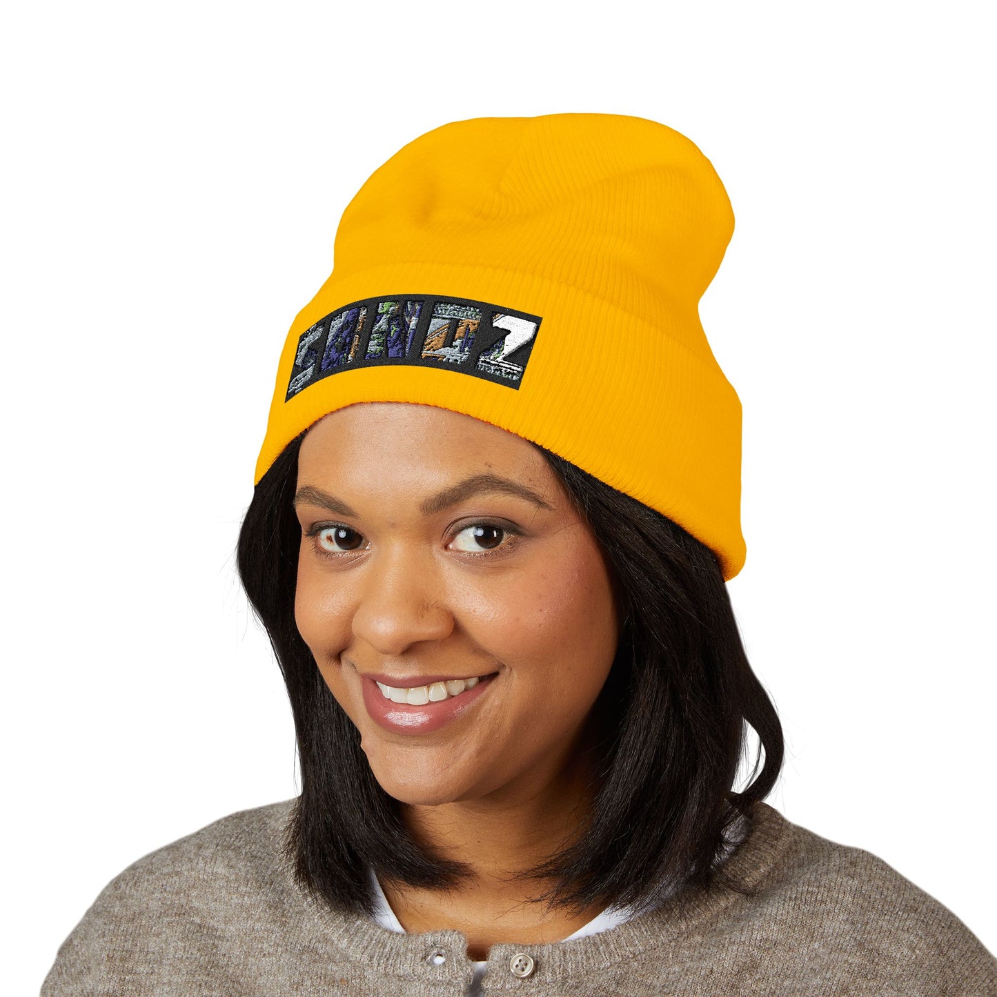 Vintage Urban Style Embroidered Beanie | Classic Cuffed Knit Hat