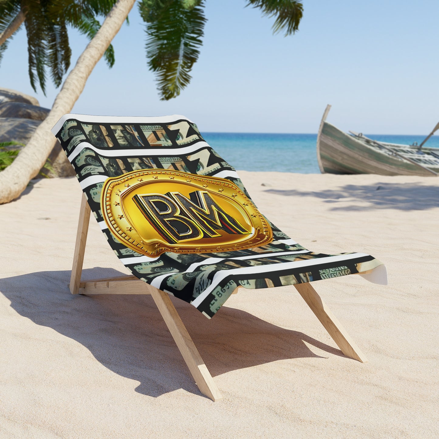 Bold Money-Themed Beach Towel - Summer Vibes & Fun